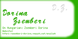dorina zsemberi business card